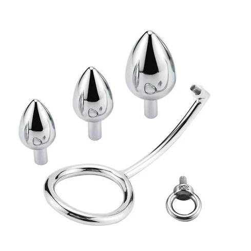 Anal Hook DiscreetChoice with Steel 4663 Stainless Ring Set Cock 0613